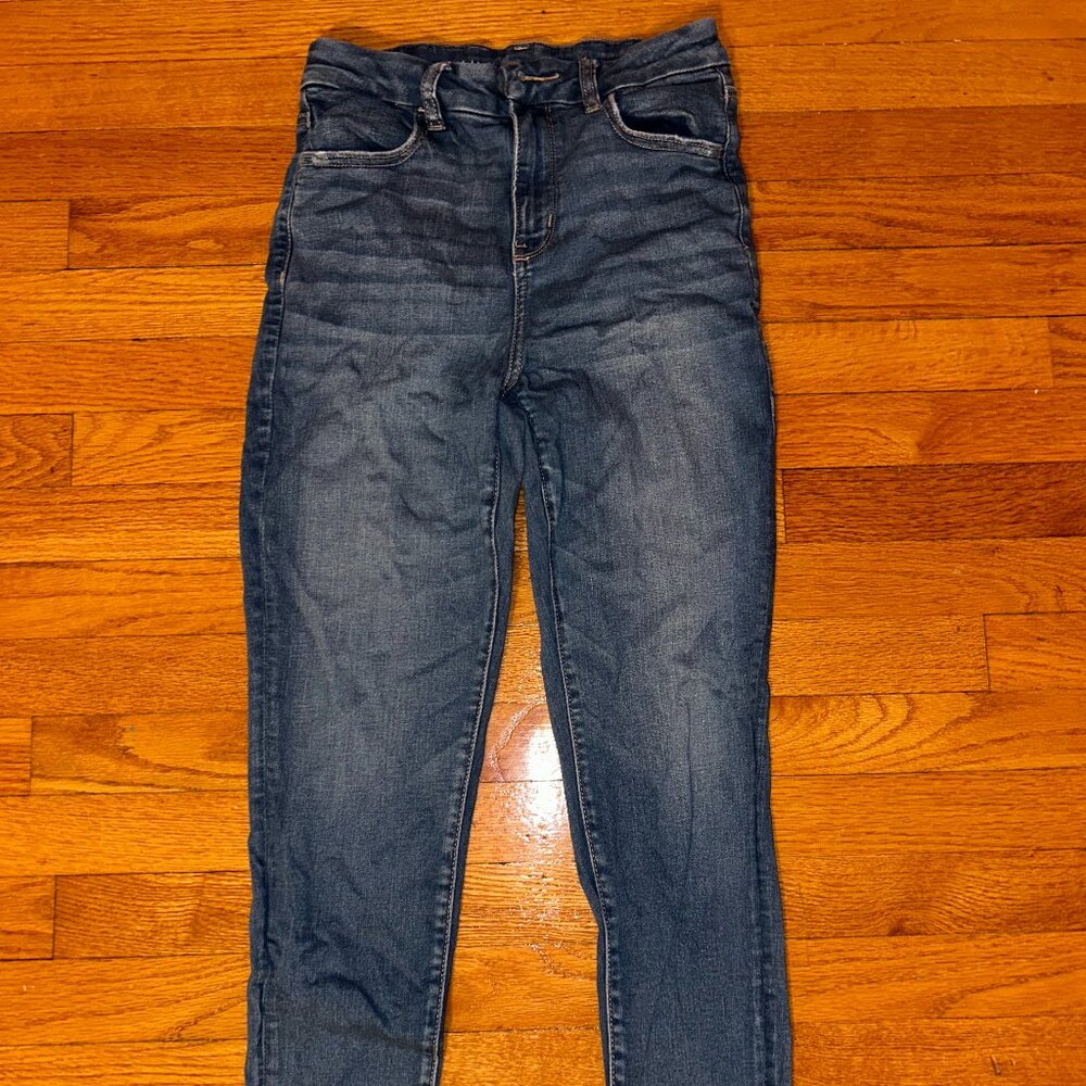 American Eagle Next Level Stretch Blue High Rise Skinny Jeans; Size 6 Short